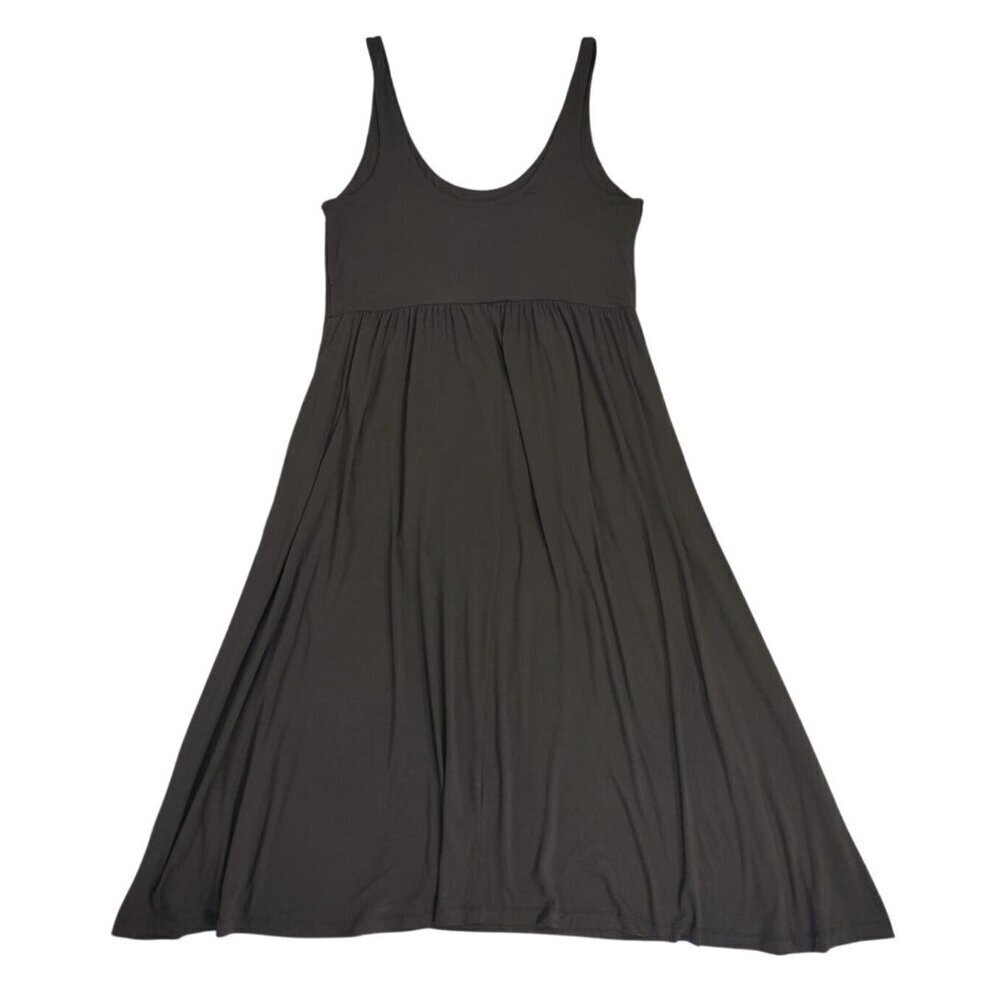 A New Day X-Large Sleeveless Scoop Neck Maxi Dress Flowing Fit Charcoal, NWT. - Picture 5 of 7